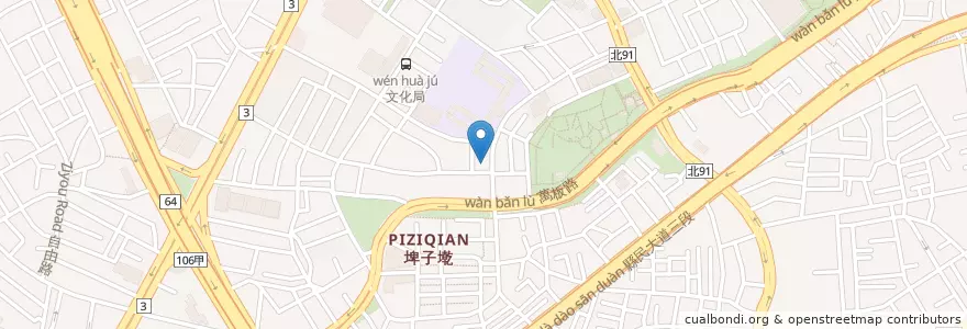 Mapa de ubicacion de 新北市消防局第一大隊 en تايوان, تايبيه الجديدة, 板橋區.