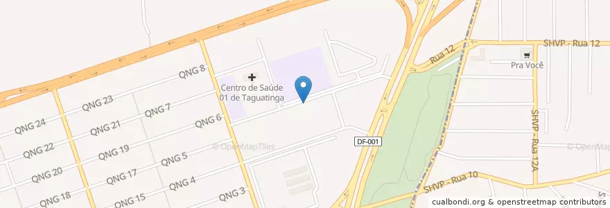 Mapa de ubicacion de SENAC - Centro de Formação Profissional de Taguatinga en Brazil, Central-West Region, Região Integrada De Desenvolvimento Do Distrito Federal E Entorno, Federal District, Região Geográfica Intermediária Do Distrito Federal, Região Geográfica Imediata Do Distrito Federal, Taguatinga.