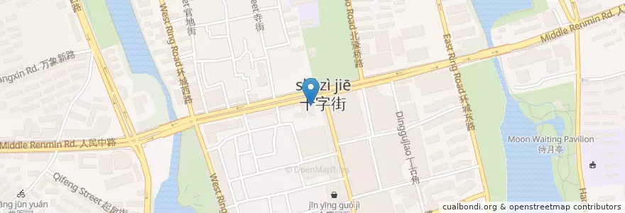 Mapa de ubicacion de 建设银行 en 中国, 南通市, 崇川区, 和平桥街道.