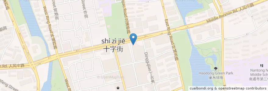 Mapa de ubicacion de 交通银行 en China, 南通市, 崇川区, 和平桥街道.