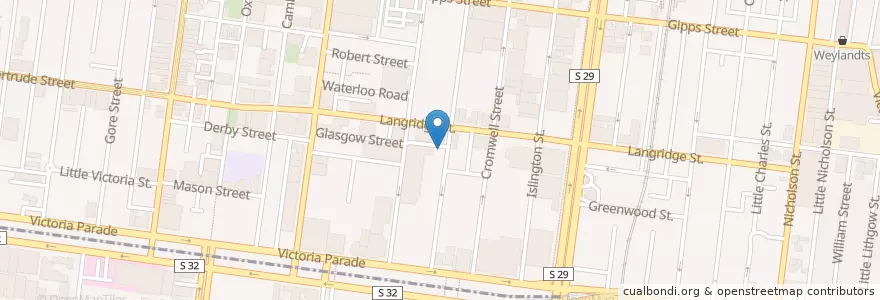 Mapa de ubicacion de Collingwood Confidential en Australië, Victoria, City Of Yarra.