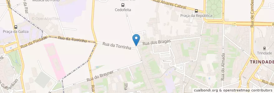 Mapa de ubicacion de Correio Normal en Portugal, Norte, Área Metropolitana Do Porto, Porto, Porto, Cedofeita, Santo Ildefonso, Sé, Miragaia, São Nicolau E Vitória.