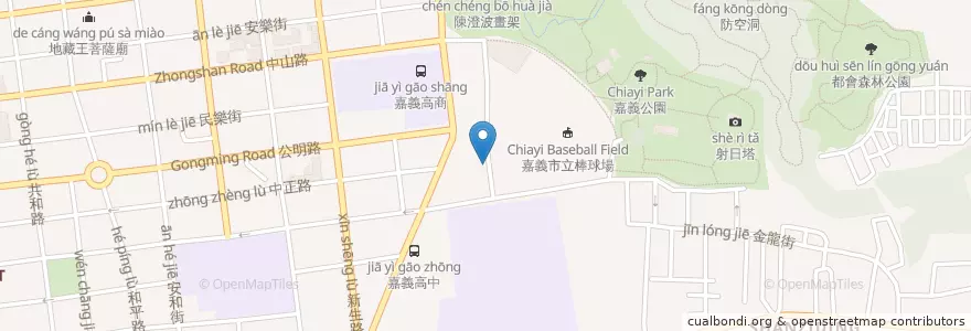 Mapa de ubicacion de 公園派出所 en Тайвань, Тайвань, Цзяи, Цзяи, 東區.