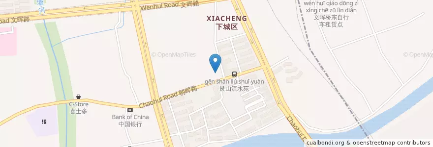 Mapa de ubicacion de 中国石化 en Çin, Zhejiang, Hangzhou, 下城区, 文晖街道.