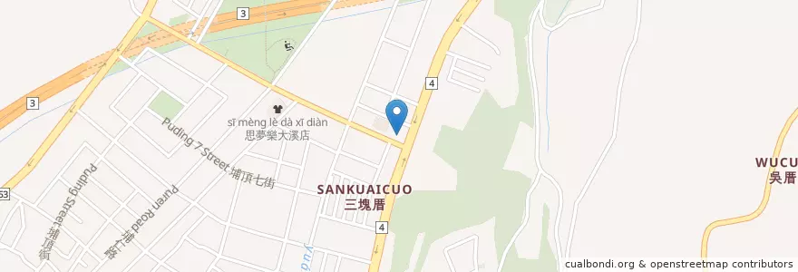Mapa de ubicacion de 第四大隊圳頂分隊 en 臺灣, 桃園市, 大溪區.