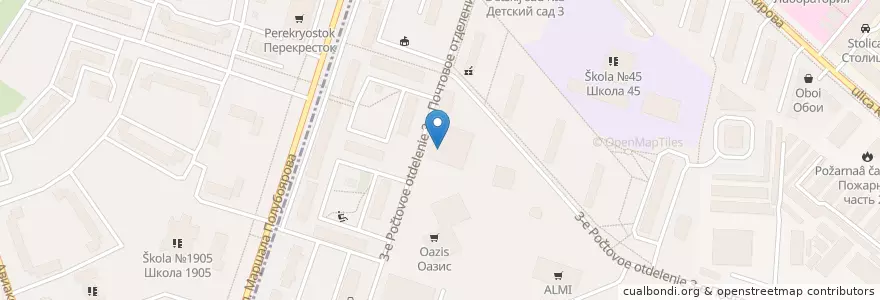 Mapa de ubicacion de Почтовый терминал Почты России en Rusland, Centraal Federaal District, Oblast Moskou, Городской Округ Люберцы.