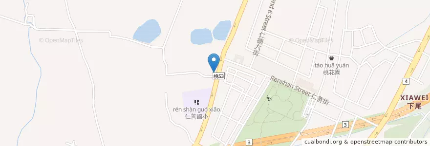 Mapa de ubicacion de 客滿堂 en Tayvan, 桃園市, 大溪區.
