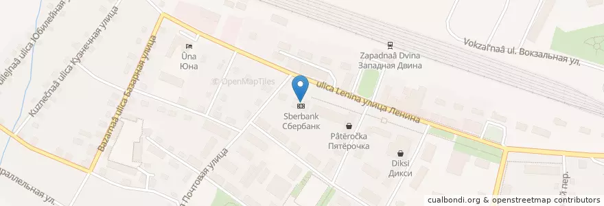 Mapa de ubicacion de Sberbank en Russia, Central Federal District, Tver Oblast, Zapadnodvinsky District.