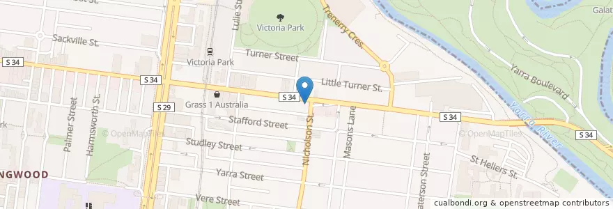 Mapa de ubicacion de Admiral Cheng-Ho en Australië, Victoria, City Of Yarra.