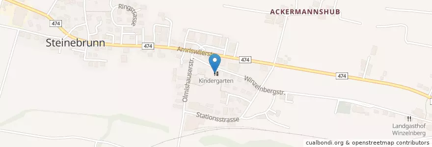 Mapa de ubicacion de Kindergarten en Zwitserland, Thurgau, Bezirk Arbon, Egnach.