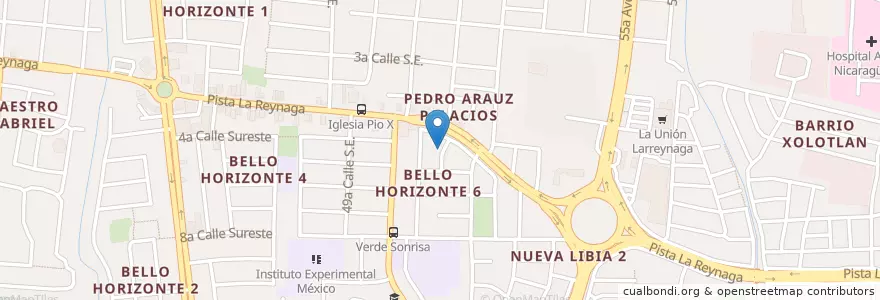 Mapa de ubicacion de Four Brothers en Никарагуа, Departamento De Managua, Managua (Municipio).