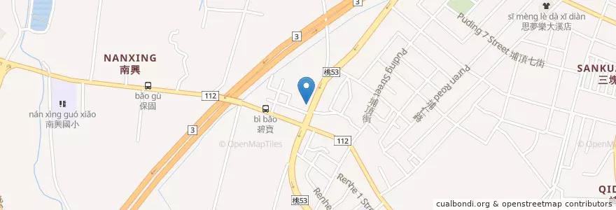 Mapa de ubicacion de 郭記扁食館 en تايوان, تاو يوان, 大溪區.