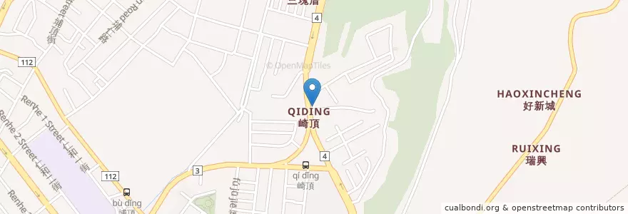 Mapa de ubicacion de 四海遊龍鍋貼專賣店 en تايوان, تاو يوان, 大溪區.