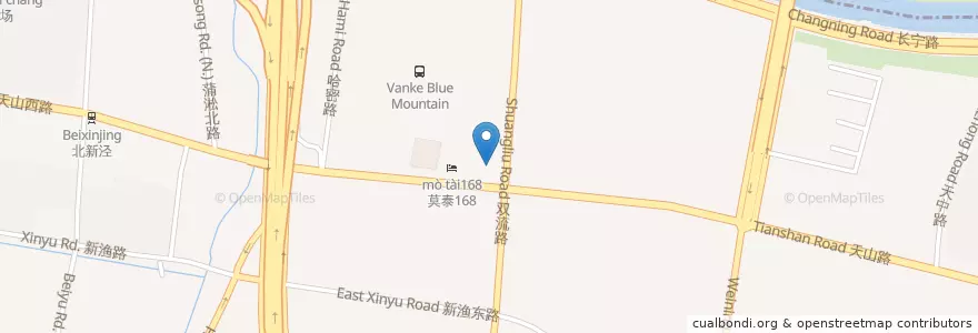 Mapa de ubicacion de 加油站 en Cina, Shanghai, Distretto Di Changning.