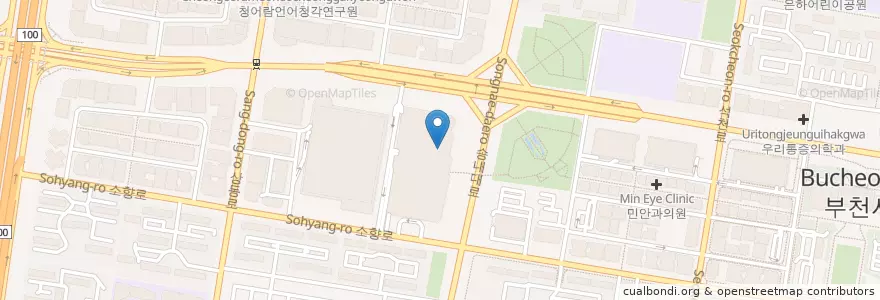 Mapa de ubicacion de 에슐리 부천뉴코아아웃렛점(Ashley) en Korea Selatan, Gyeonggi, 부천시.