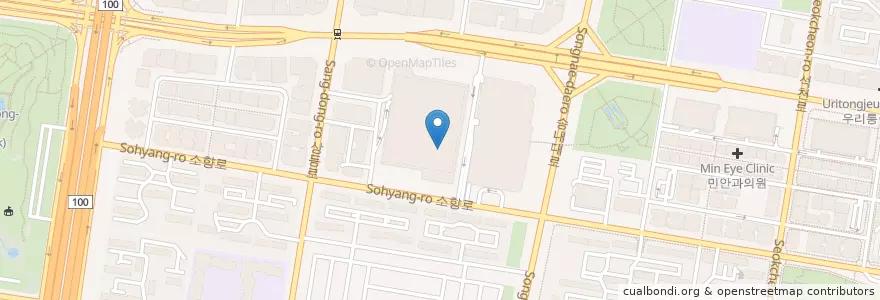 Mapa de ubicacion de 스무디킹 부천상동홈플러스점 (Smoothie King) en 대한민국, 경기도, 부천시.