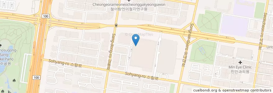 Mapa de ubicacion de 던킨도너츠 부천상동홈플러스점 (Dunkin Donuts) en Республика Корея, Кёнгидо, 부천시.