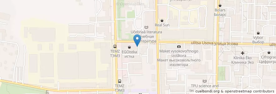 Mapa de ubicacion de Clever en ロシア, シベリア連邦管区, トムスク州, トムスク地区, トムスク管区.