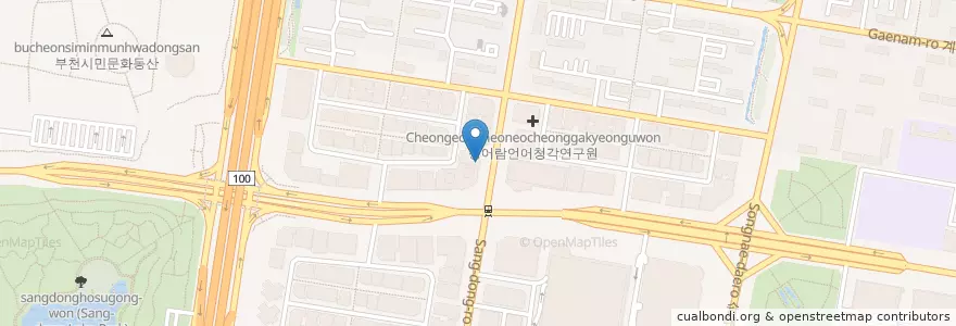 Mapa de ubicacion de 새마을금고 상동지점 en 대한민국, 경기도, 부천시.