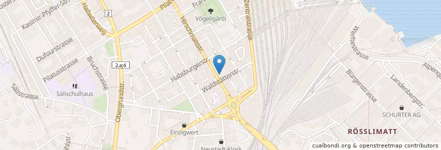 Mapa de ubicacion de Vivian en سويسرا, Luzern, Luzern.