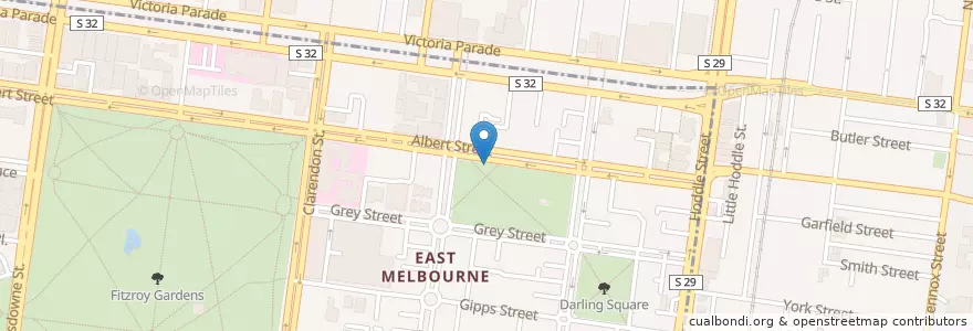 Mapa de ubicacion de Public Toilets en Australie, Victoria, City Of Yarra, City Of Melbourne.