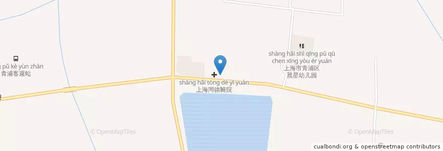 Mapa de ubicacion de 中国农业银行上海市青浦区盈港路分理处 en Cina, Shanghai, Distretto Di Qingpu.