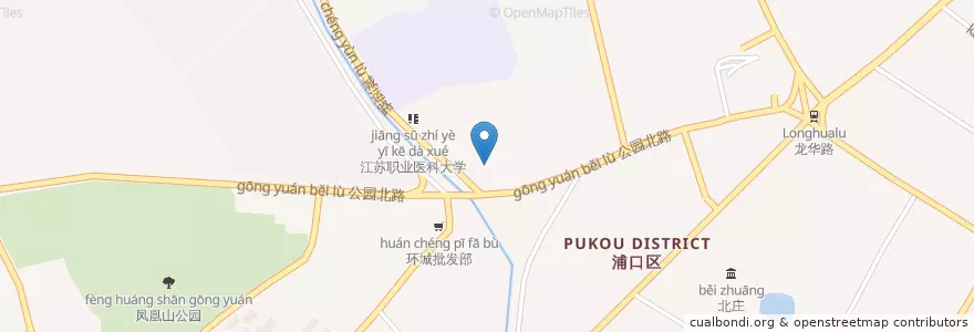 Mapa de ubicacion de 南京市浦口区中医院 en 中国, 江苏省, 南京市, 浦口区.