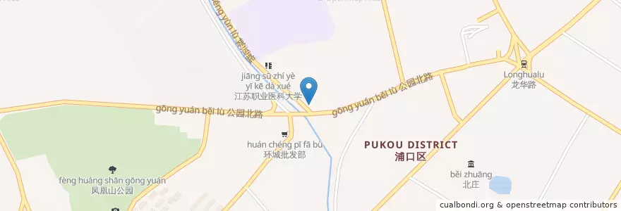 Mapa de ubicacion de 食来香酒楼 en China, Jiangsu, Nanjing City, Pukou District.