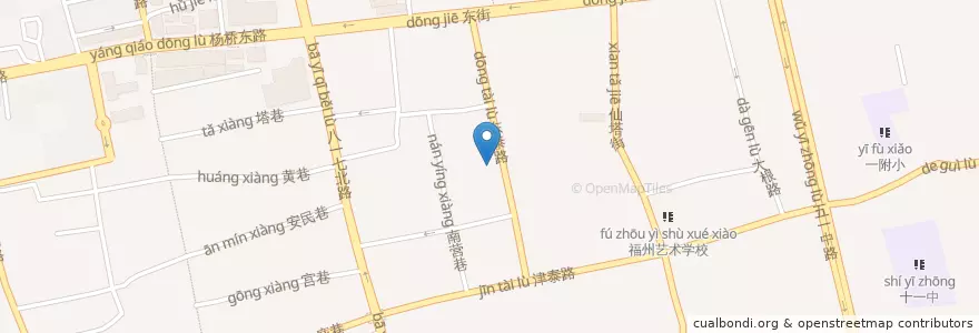 Mapa de ubicacion de 宏大川菜 en چین, فوجیان, 福州市, 鼓楼区.