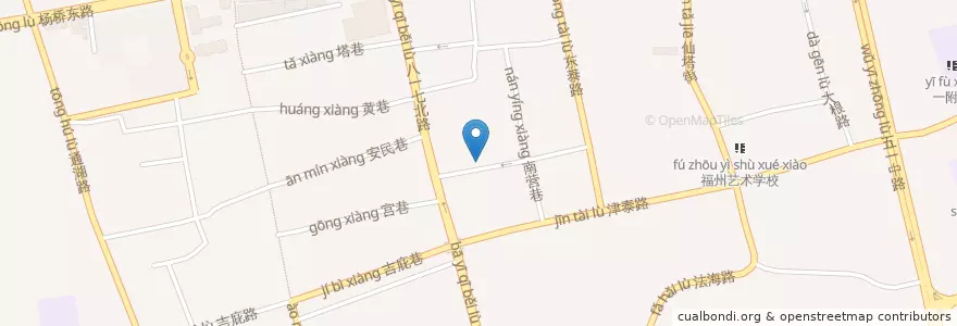 Mapa de ubicacion de 泰安诊所 en 中国, 福建省, 福州市, 鼓楼区.