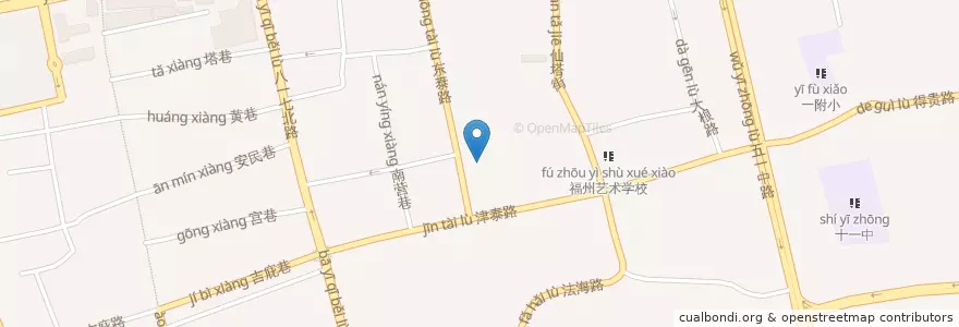Mapa de ubicacion de 香香川菜 en 중국, 푸젠성, 福州市, 구러우구.