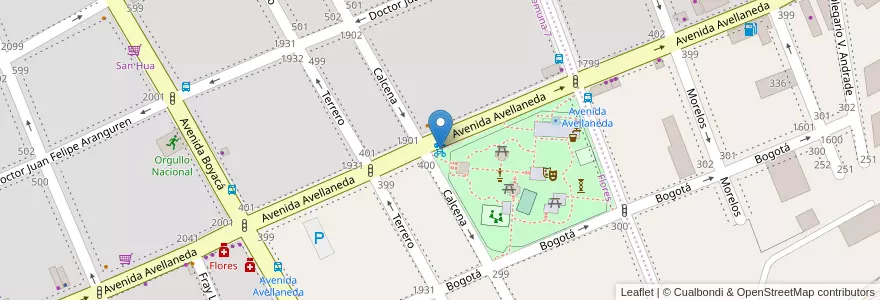Mapa de ubicacion de 270 - Plaza Del Angel Gris en アルゼンチン, Ciudad Autónoma De Buenos Aires, Comuna 7, ブエノスアイレス.