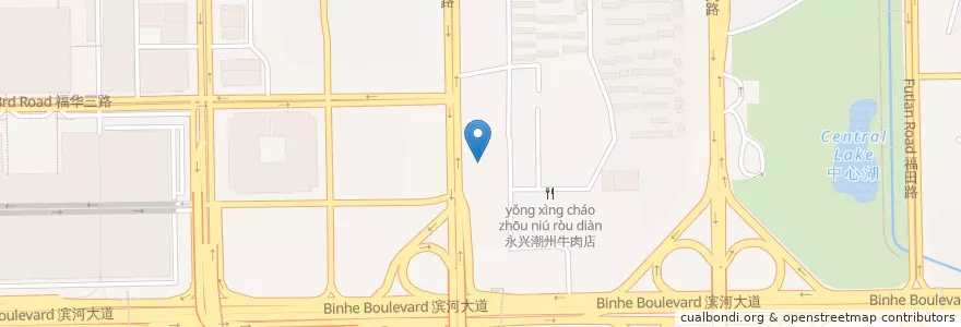 Mapa de ubicacion de 招商银行 en China, Guangdong, Shenzhen, 福田区.