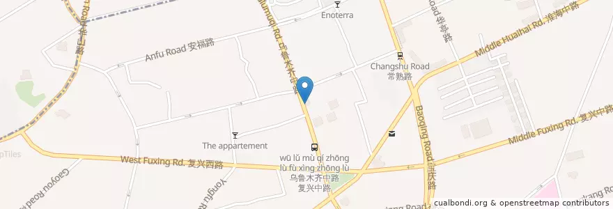 Mapa de ubicacion de 正圆烩面 en 中国, 上海市.