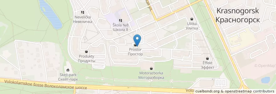 Mapa de ubicacion de Welcome Kids Club en روسيا, Центральный Федеральный Округ, محافظة موسكو, Городской Округ Красногорск.