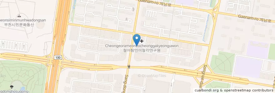 Mapa de ubicacion de 하코야 (Hakoya) en Coreia Do Sul, Gyeonggi, 부천시.
