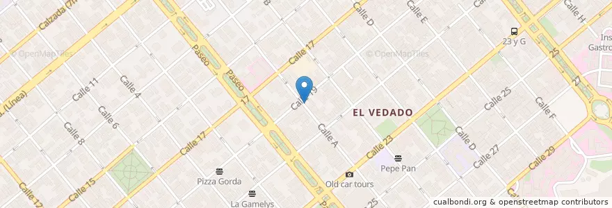 Mapa de ubicacion de Cafetería Don Prado en Kuba, Havanna, Plaza De La Revolución.