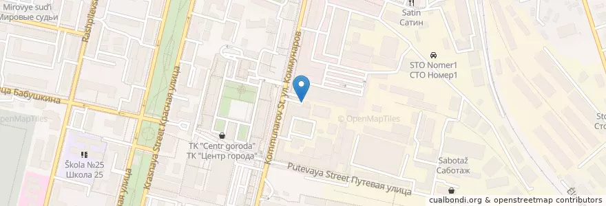 Mapa de ubicacion de Народная столовая en Rusland, Zuidelijk Federaal District, Kraj Krasnodar, Городской Округ Краснодар.
