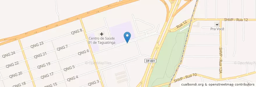 Mapa de ubicacion de Faculdade SENAC Taguatinga en Brasil, Región Centro-Oeste, Região Integrada De Desenvolvimento Do Distrito Federal E Entorno, Distrito Federal, Região Geográfica Intermediária Do Distrito Federal, Região Geográfica Imediata Do Distrito Federal, Taguatinga.