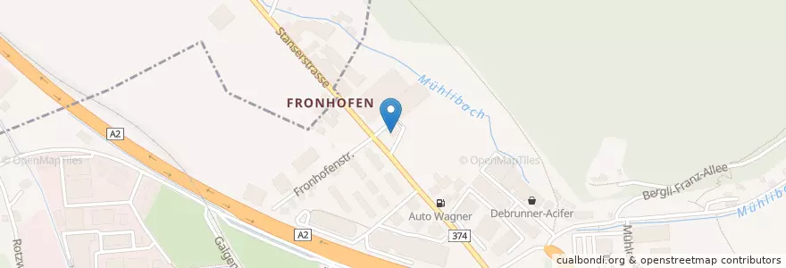 Mapa de ubicacion de Agrola TopShop en سويسرا, Nidwalden, Stans.