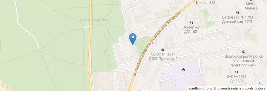 Mapa de ubicacion de Молочнораздаточный пункт en Russia, Central Federal District, Moscow, Southern Administrative Okrug, Orekhovo-Borisovo Severnoye District.