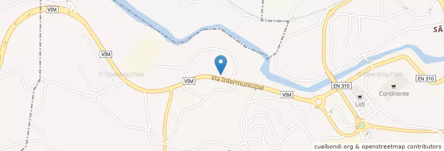 Mapa de ubicacion de Petro Vizela en Portugal, North, Braga, Ave, Caldas De Vizela.