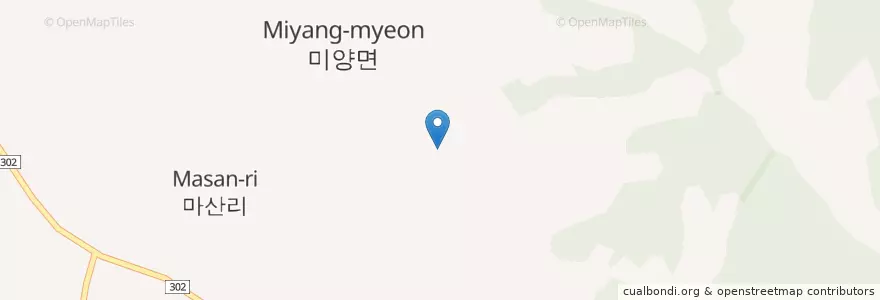 Mapa de ubicacion de 미양면 en Республика Корея, Кёнгидо, 안성시, 미양면.