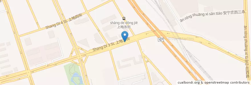 Mapa de ubicacion de Shangdi Roundabout South Station en China, Beijing, Hebei, Haidian District.