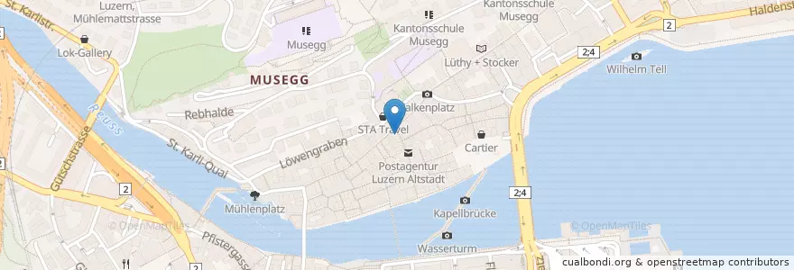 Mapa de ubicacion de Walliser Spycher en Schweiz/Suisse/Svizzera/Svizra, Luzern, Luzern.