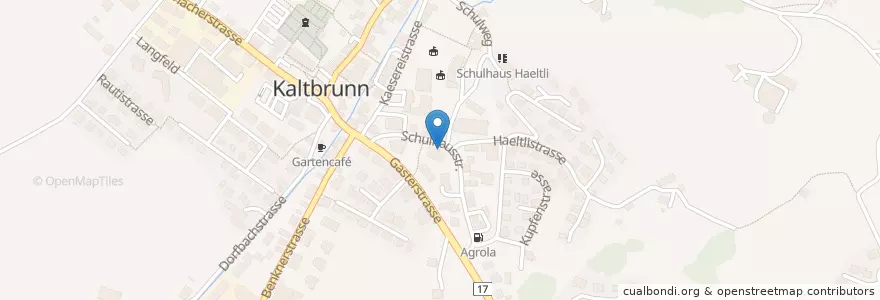 Mapa de ubicacion de Schulhaus Altbreiten en Svizzera, San Gallo, Wahlkreis See-Gaster, Kaltbrunn.