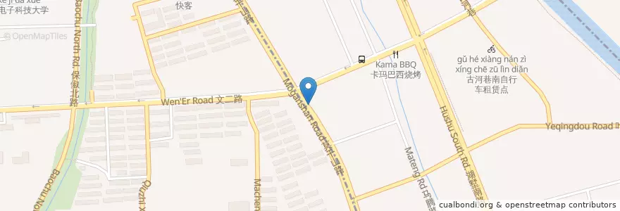 Mapa de ubicacion de Chuan Wei Guan en China, Zhejiang, Hangzhou City.