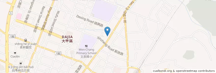 Mapa de ubicacion de First Bank en Taiwan, Taichung, Dajia District.