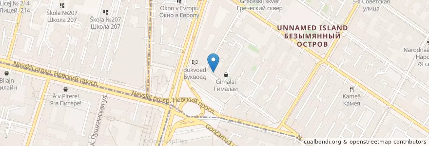 Mapa de ubicacion de Freak Zone en Russia, Northwestern Federal District, Leningrad Oblast, Saint Petersburg, Центральный Район.