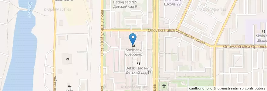 Mapa de ubicacion de Сбербанк en روسيا, منطقة فيدرالية أورالية, أوبلاست تشيليابنسك, Миасский Городской Округ.
